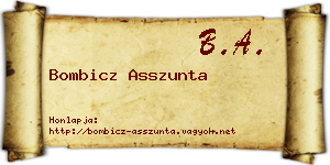 Bombicz Asszunta névjegykártya